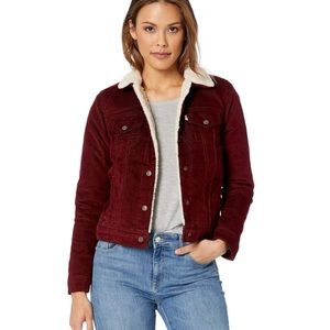 Levis red corduroy Sherpa jacket